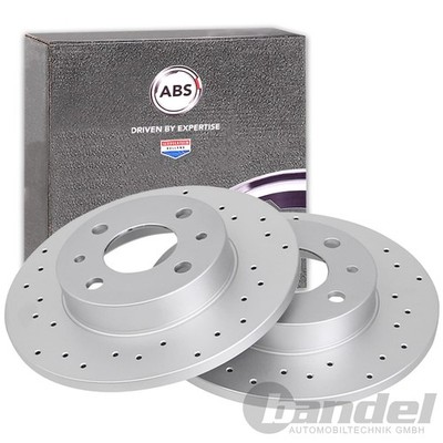 2x A.B.S. BREMSSCHEIBEN 240mm HINTEN passend für ABARTH 500 500C