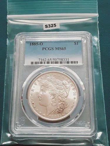 1885 O PCGS MS65 Morgan Dollar!!  Nice 90% silver Coin!!   S325