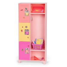 Our Generation School Spirit Pink Locker  Supplies Accessory Set for 18" Dolls