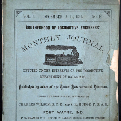 Brotherhood Of Locomotive Engineers Monthly Journal 2 Issues 1867 & 1869