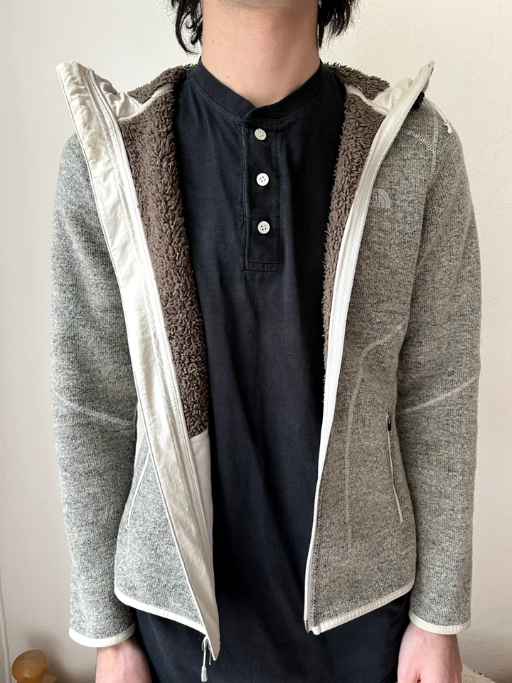THE NORTH FACE knitted hooded zip up jacket - size M - Bild 3 von 4