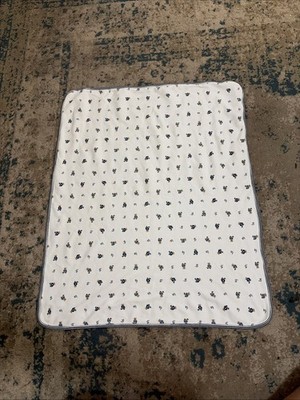 RALPH LAUREN POLO All Over Teddy Bear BLUE BABY Receiving Blanket. Read descrip