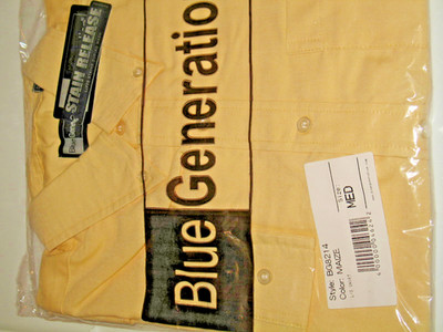 New Blue Generation Men's Dress Shirt Size MED Long  Sleeve BG8214