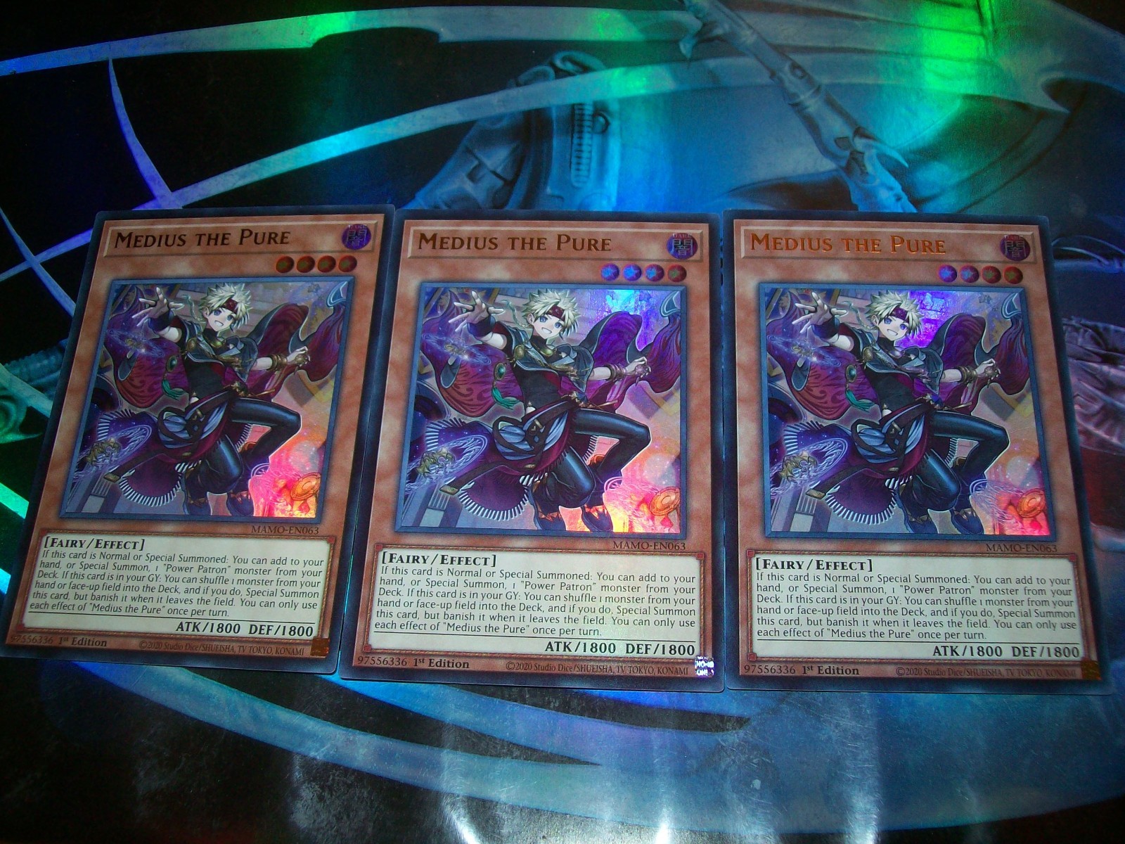 3x Medius the Pure 1st Edition Ultra Rare MAMO-EN063 Yu-Gi-Oh!