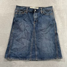 Vintage Gap Jeans Denim Skirt 10 Western Cowgirl Retro 90s Y2K Blue Grunge