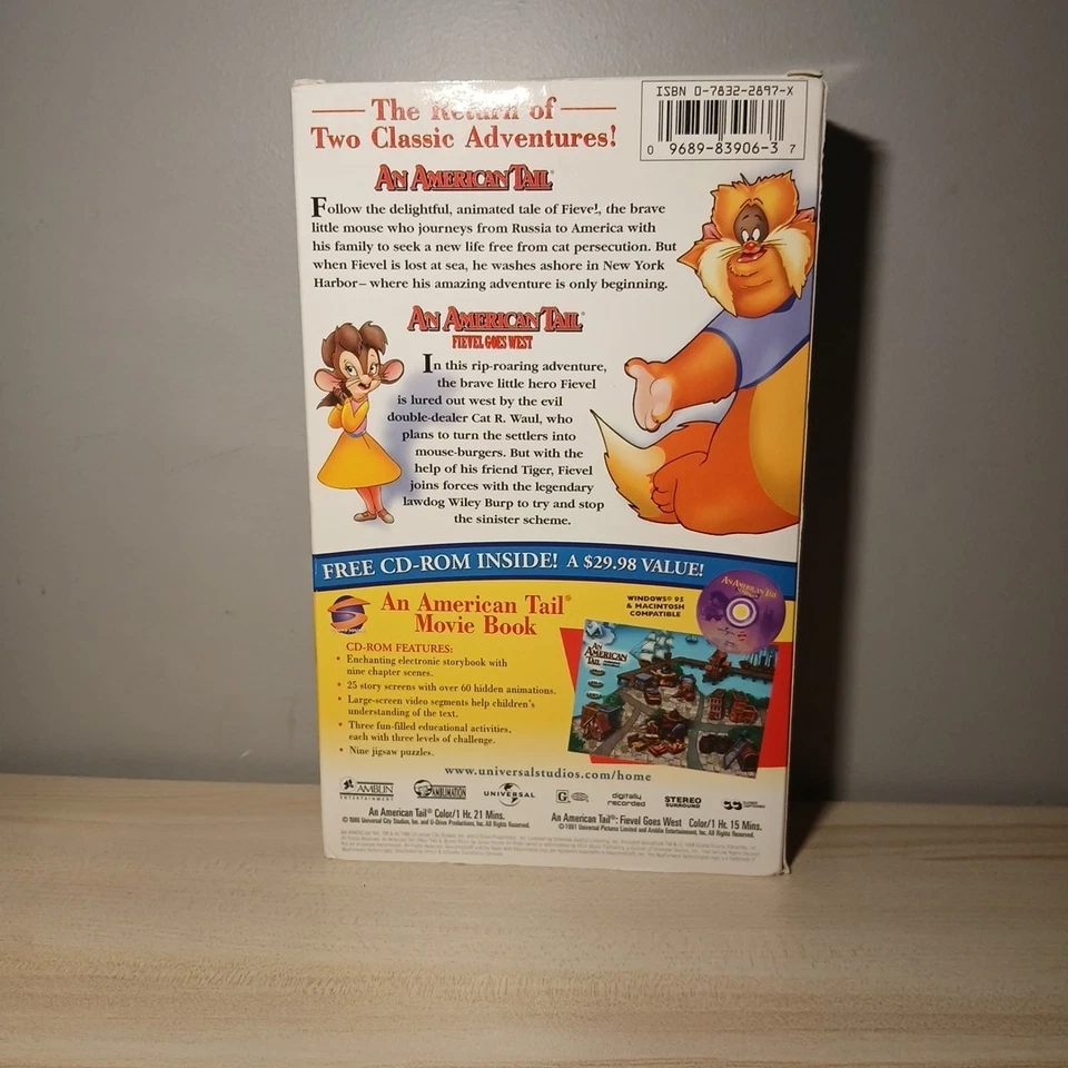 An American Tale & Fievel Goes West VHS Video Tapes Special Edition Box Set of 2 - Image 4 of 4