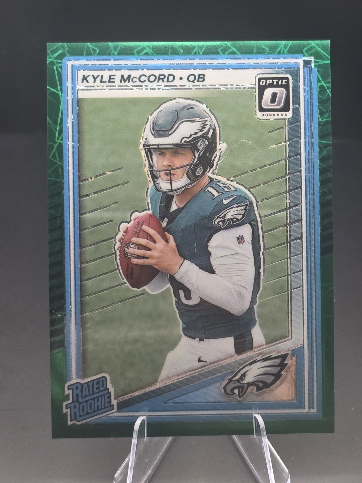 2025 Donruss Optic #283 Kyle McCord Green Velocity