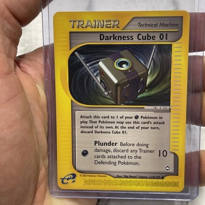 Pokémon TCG Darkness Cube 01 Aquapolis Regular 119/147 LP+ Vintage E-Reader Card