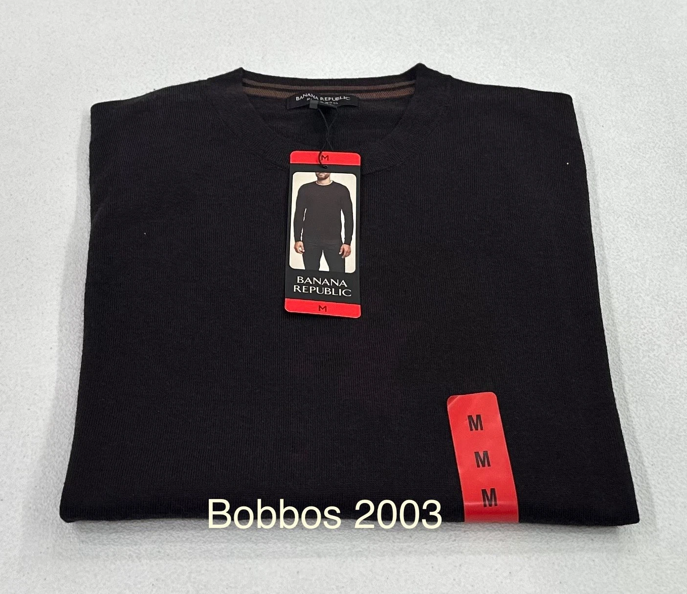 Banana Republic Men’s Merino Crew Neck Sweater, Brown, Size M
