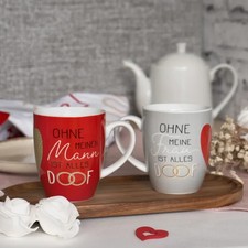 Sheepworld Tassen Set »Ohne Frau & Mann ist alles doof«