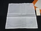 Hermes Cotton Ivory Embroidered Handkerchief For Women 12 Inch X 12 Inch