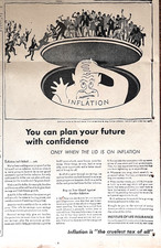 1959 newspaper ad for Insurance - Anti-Inflation, put the lid on inflation
