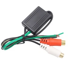 High to Low Compact Line Output Converter 2-Channel Speaker Wire to Gold RCA