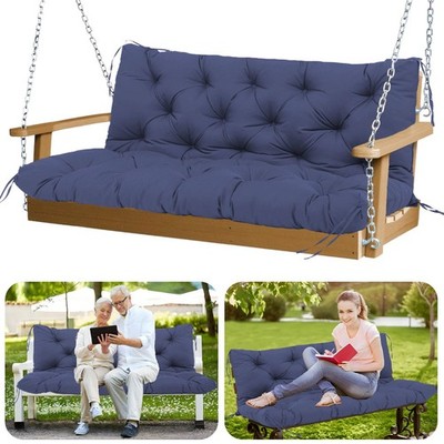 Gzxagzj Porch Swing Cushion 60 inch Waterproof Navy Blue 5 Thick