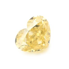 0.51 Ct Natural Heart Diamond Fancy Yellow SI1 Loose GIA Certified Rare Gift 2600.00 per carat