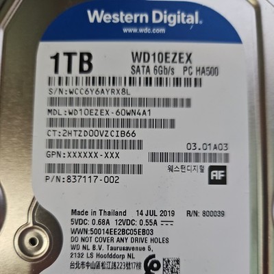 Western Digital | WD10EZEX (Blue) | 1.0TB | SATA | Health Status