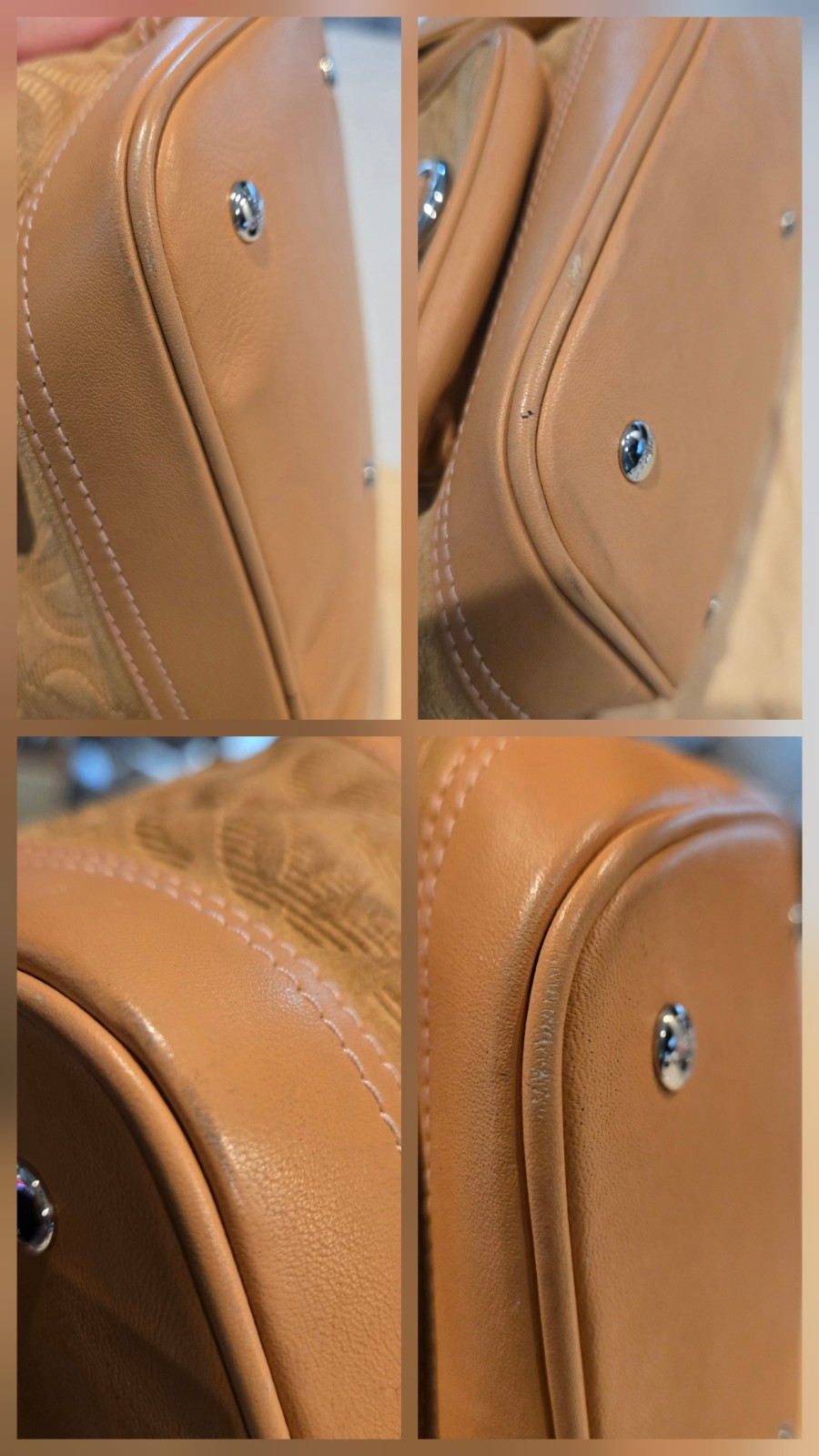 LOEWE Suede & Lambskin Leather Combi Anagram Hand… - image 14