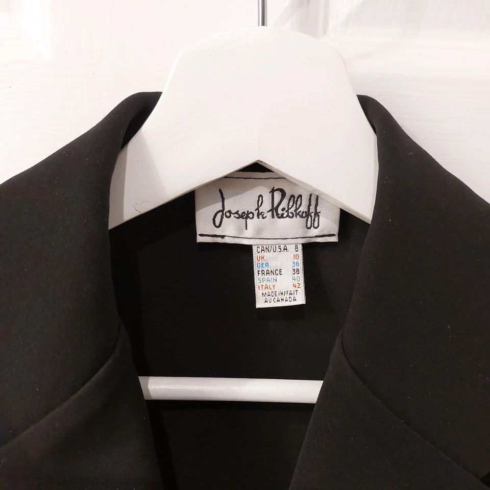 Joseph Ribkoff uk 10 smart black Jacket Blazer   office formal  — 第 2/4 张图片