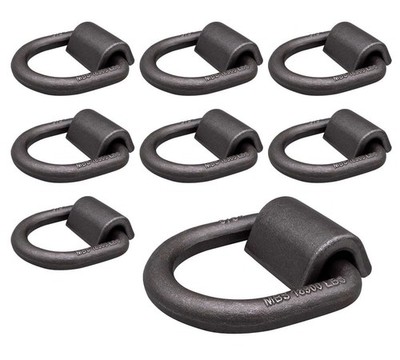 Mytee Products 8 Pack Heavy Duty Weld-On Forged D Ring 5/8 18900 lbs