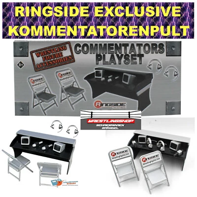 WWE Elite Basic Ringside Exclusive Kommentatorenpult f. Mattel Wrestling Figuren