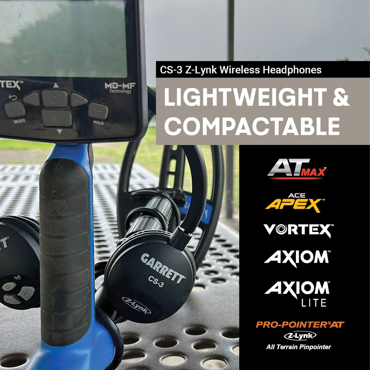 Garrett CS-3 Z-Lynk Wireless Headphones - Vortex, AT Max, ACE Apex