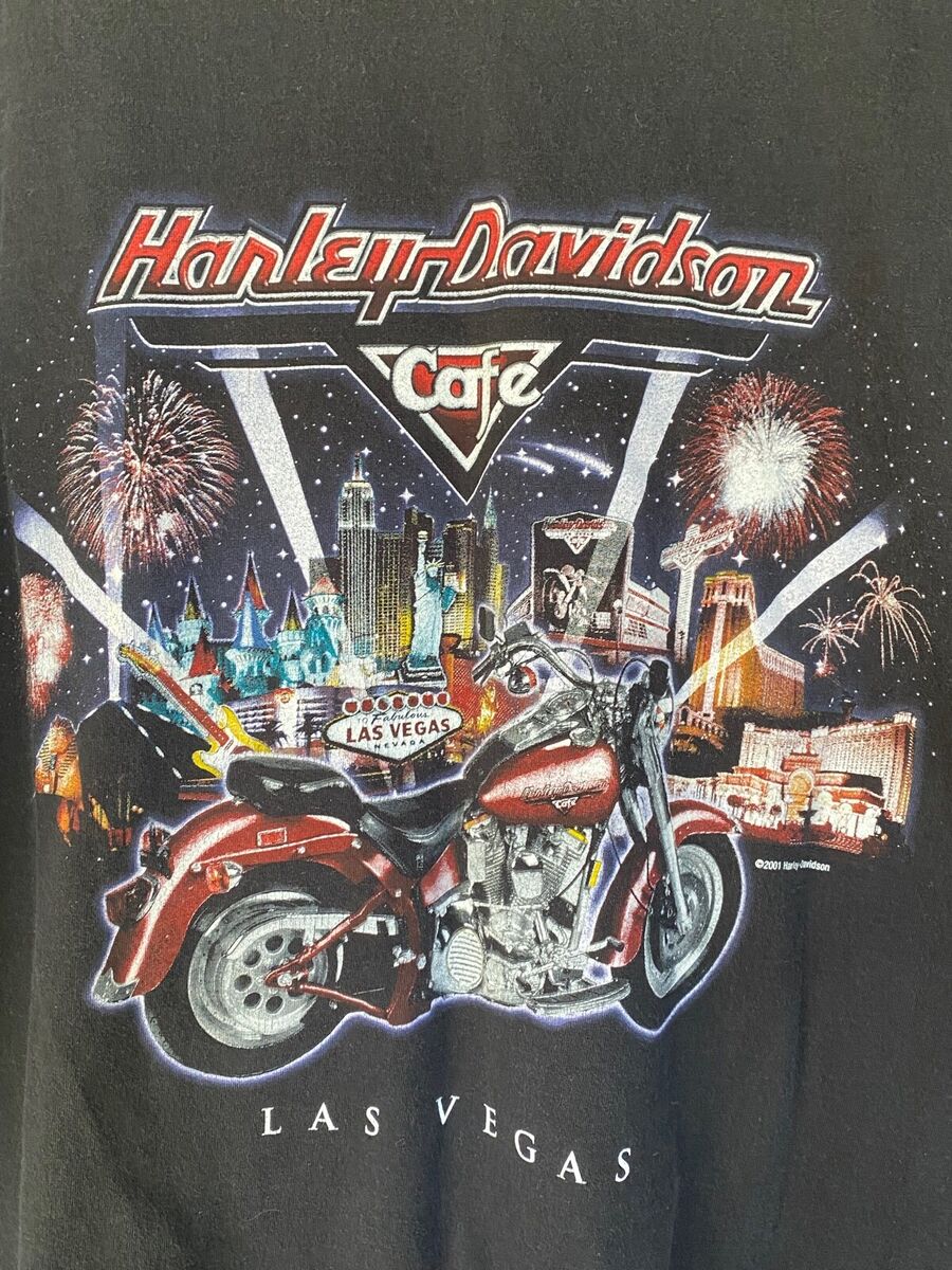 Harley Davidson Cafe Las Vegas T-Shirt XXL Made in USA Black Harley Davidson Cafe Las Vegas T-Shirt XXL Made in USA Black