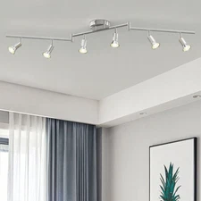Track Lighting Kit, 1-6 Head Foldable Ceiling Spot Light with GU10 Socket