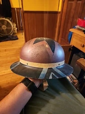 WW2 Civil Defense Helmet Full Brim Hard Hat Home Front CD OCD McCormick Painted