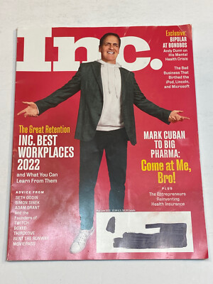 Inc Magazine May June 2022 Mark Cuban Big Pharma Bipolar Bonobos Health Crisis