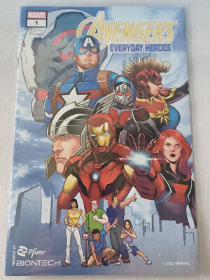AVENGERS: Everyday Heroes #1 MARVEL COMIC (PFIZER x BioNTech) covid vaccine RARE