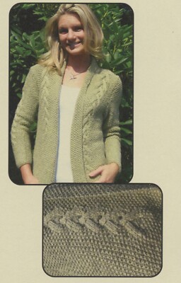 Frog Tree Knitting Pattern FT-158 Jennifer's Jacket Women 36-52