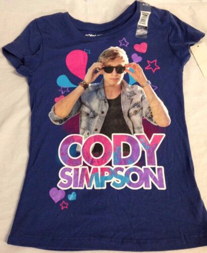 Girls Cody Simpson T-Shirt Juniors Blue/Gray Size M 7/8 - Picture 1 of 1
