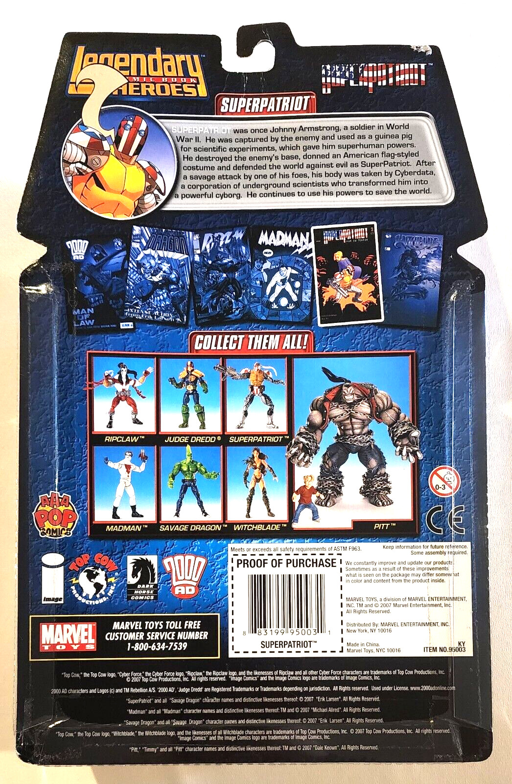 New! Complete PITT Baf set (plus variants) - Legendary Comic Book Heros - ToyBiz