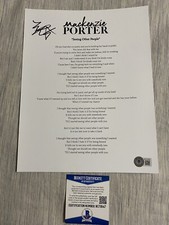 Mackenzie Porter signed autographed Seeing Other People Lyric sheet Beckett coa