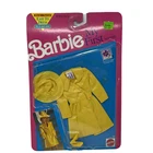 VTG MY FIRST BARBIE FASHIONS YELLOW RAINCOAT HAT SHOES HEELS NRFB 4269