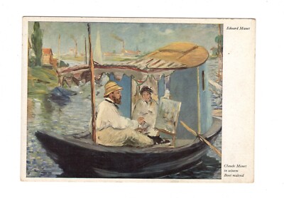 Ansichtskarte / Kunst / Eduard Manet - Claude Monet in seinem Boot malend