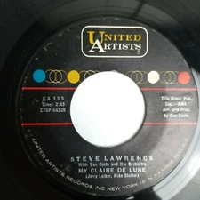 Steve Lawrence My Claire De Lune' 45 RPM United Artists UA 335