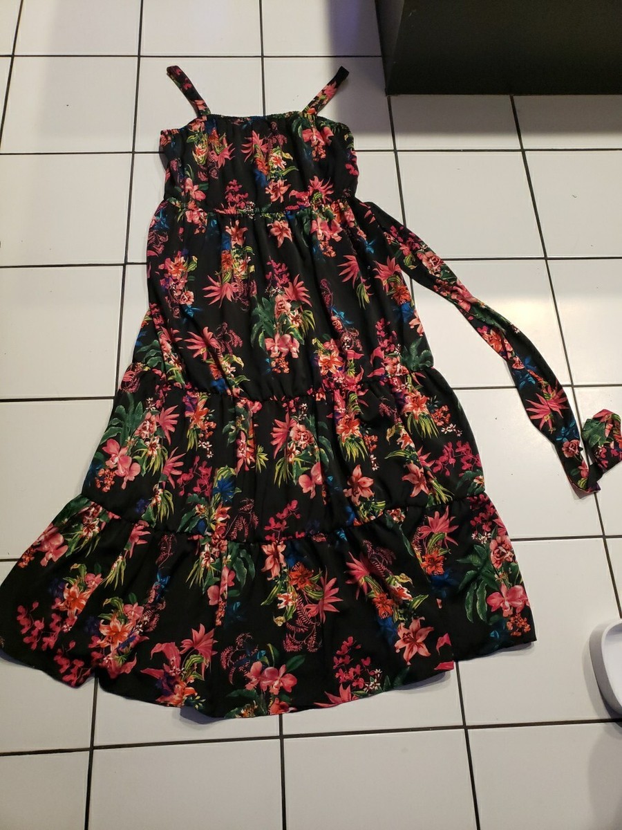 Women's Printed Tiered Tie-waist Maxi Dress | eBay