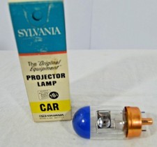 RARE VTG Sylvania CAR 150w 120v AV Projector Lamps New Old Stock Blue Top Light