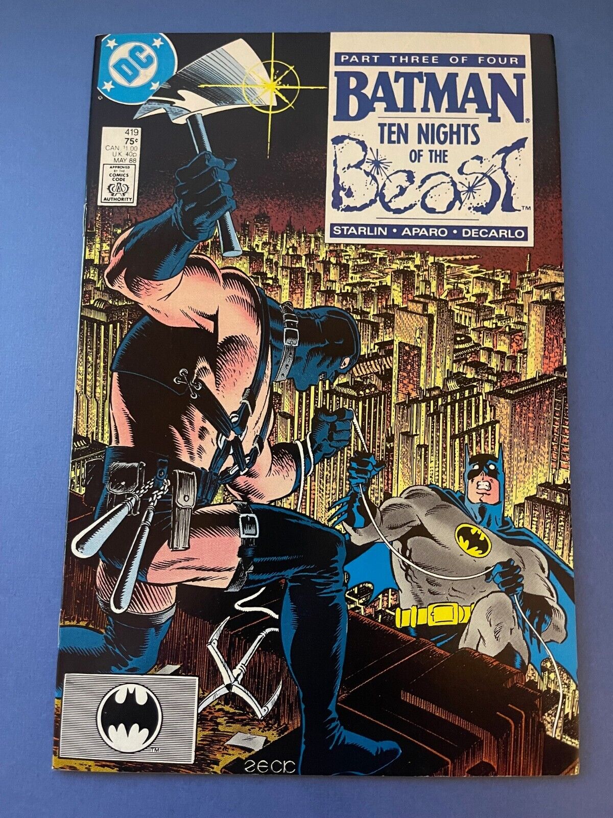 BATMAN #417 DC COMICS 1987 TEN NIGHTS OF THE BEAST JIM STARLIN NM Condition