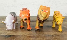 Lotto 4 Vari ANIMALI MISTI della GIUNGLA in Plastica MAIALE Action FIGURE Leone