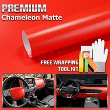 *Red Leather Grain Texture Cabinet Vinyl Car Wrap Sticker Decal Film Sheet