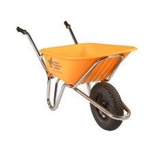 120L Pheonix Yellow Pneumatic Heavy Duty HDPE Wheelbarrow