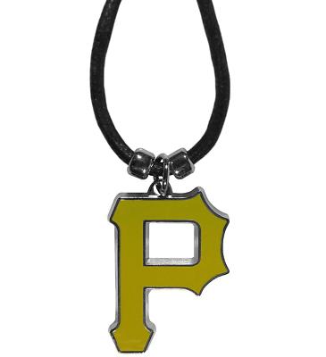 Pittsburgh Pirates Cord Necklace with Logo Charm MLB Licensed Baseball Jewelry