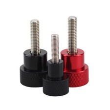 M4 M5 M6 Aluminium Stainless Knurled Thumb Screw Hand Grip Knob Head  12 H20mm