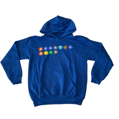 Beastie Boys Subway Pullover Hoodie Kids Size M Blue Long Sleeve
