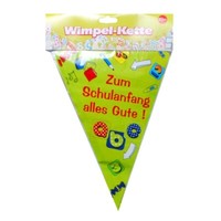 Wimpelkette Girlande 10M Kunststoff Zum Schulanfang Alles Gute Einschulung Party