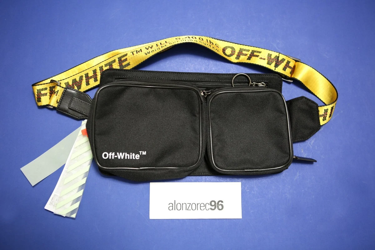 Off White Industrial Strap Yellow Belt Black Fanny Hip Bag NVDF