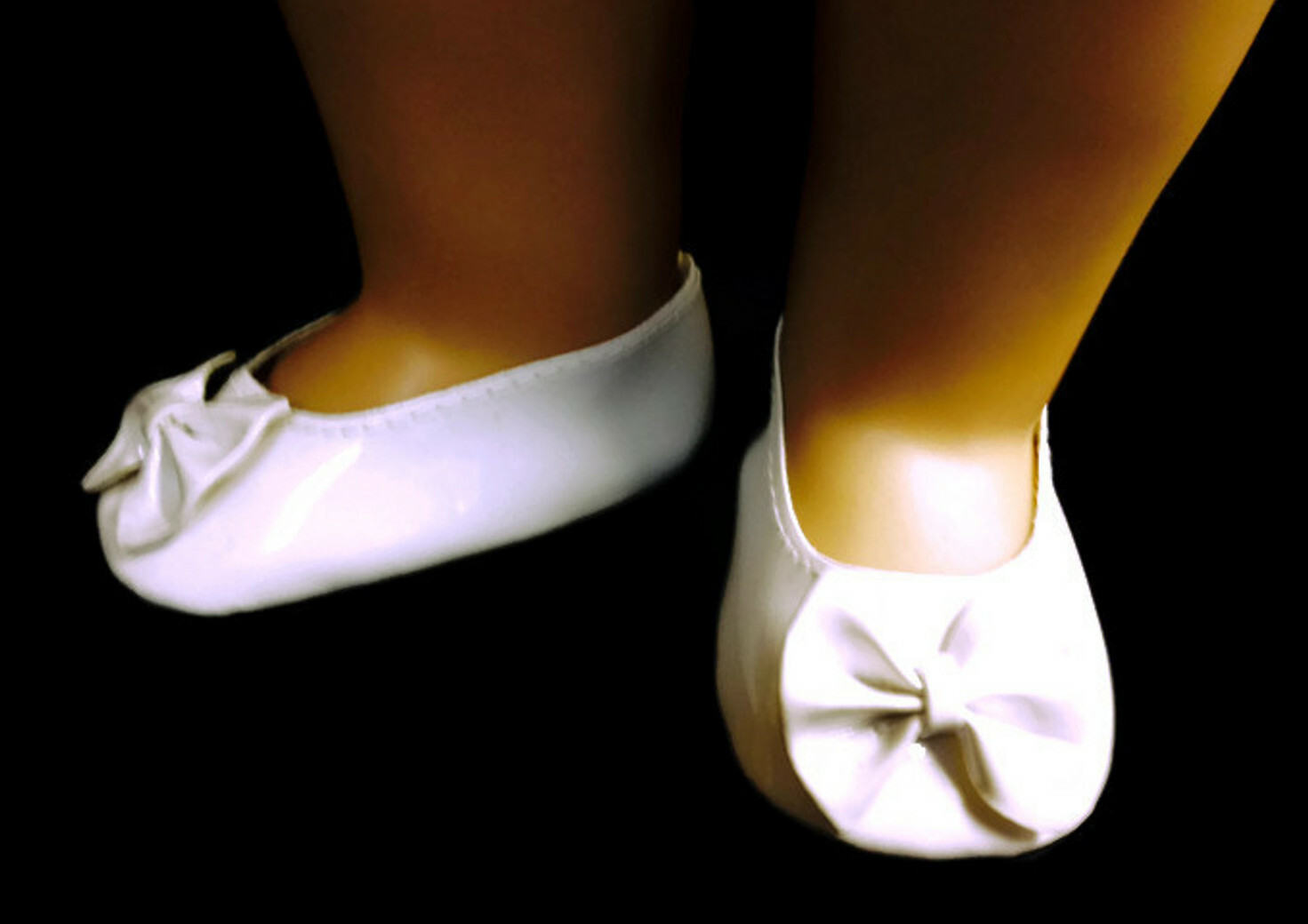 White Bow Shoes fits 18" American Girl Doll Clothes Falak Tayyeb