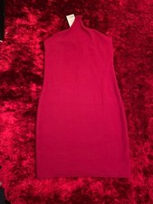 Ladies Boohoo Petite Size 12 Berry Bodycon Halterneck Dress BRAND NEW WITH TAGS
